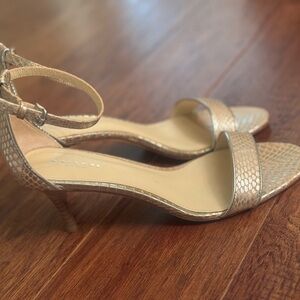 Coach Gold Textured Heels